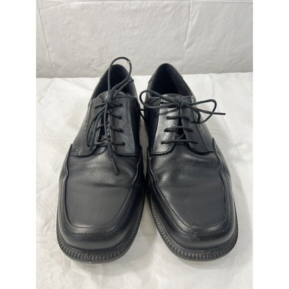 ECCO Helsinki Black Leather Lace Up Oxford Bicycle Toe Dress Shoes Sz 10 main image 4
